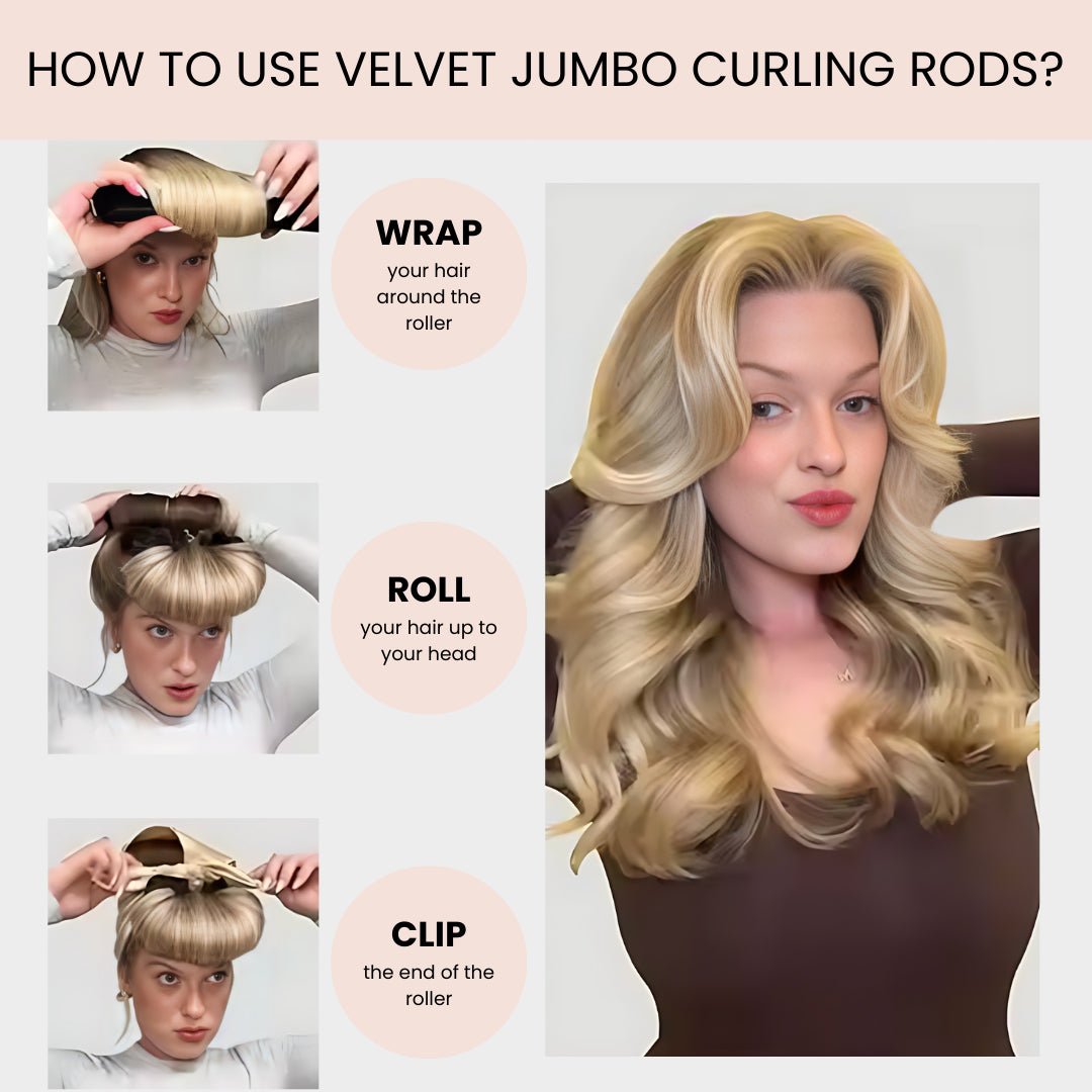 Velvet Jumbo Curling Rods 3pc - Velvie.